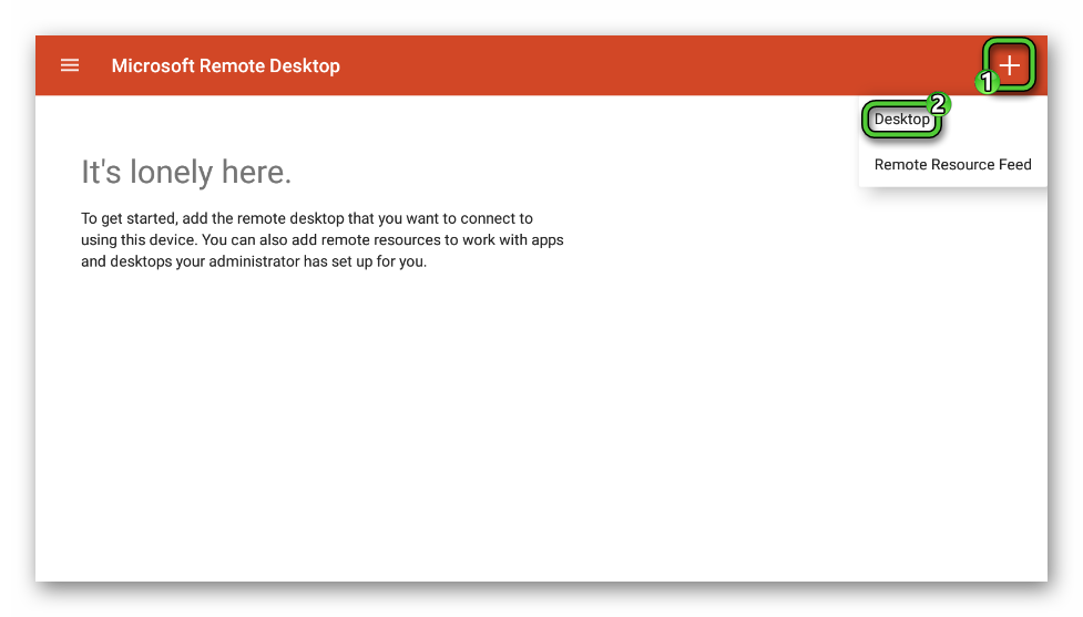 Добавить устройство Desktop в мобильное приложение Microsoft Remote Desktop